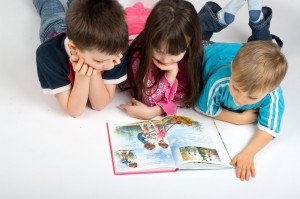 reading a book