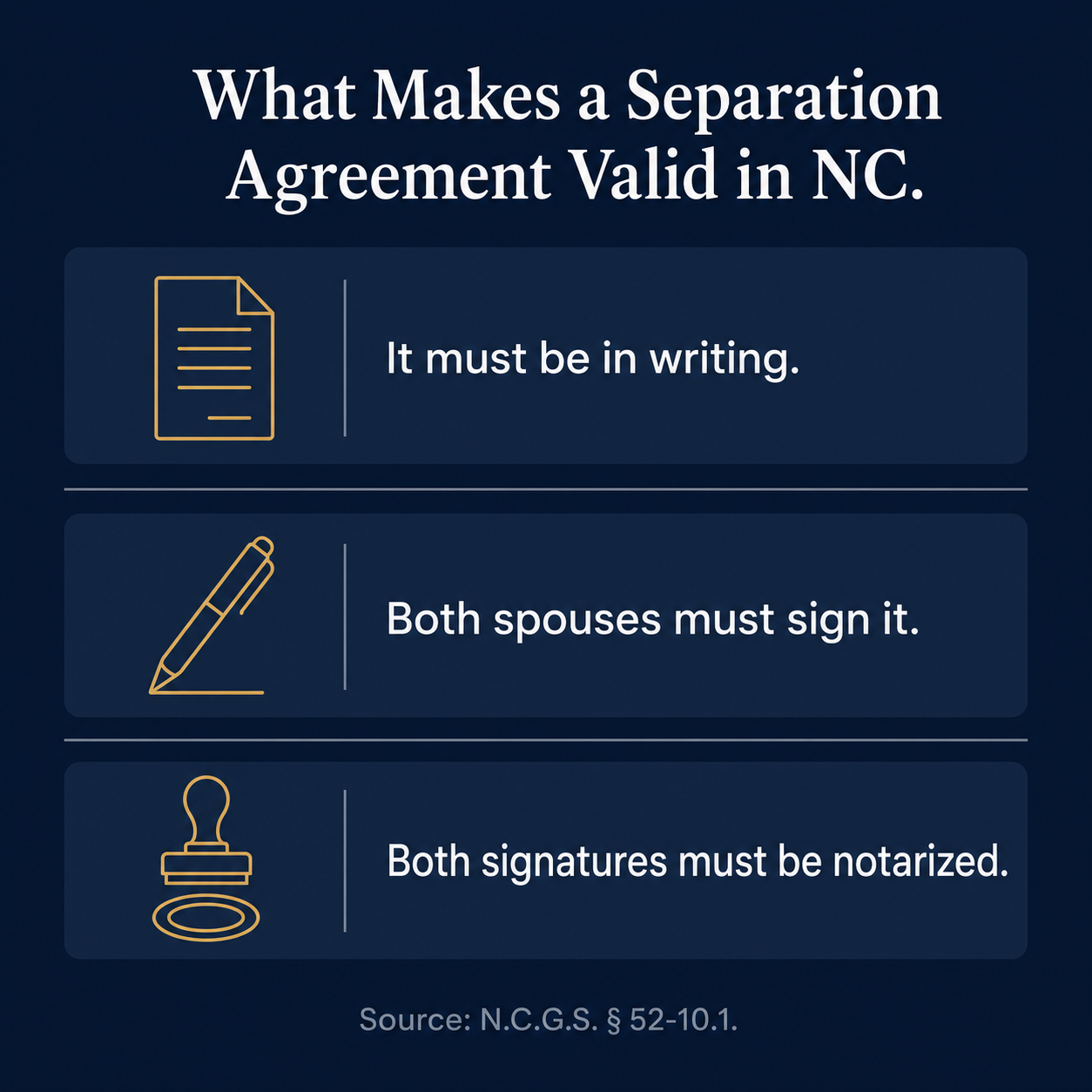 Three Requirements for a Valid NC Separation Agreement