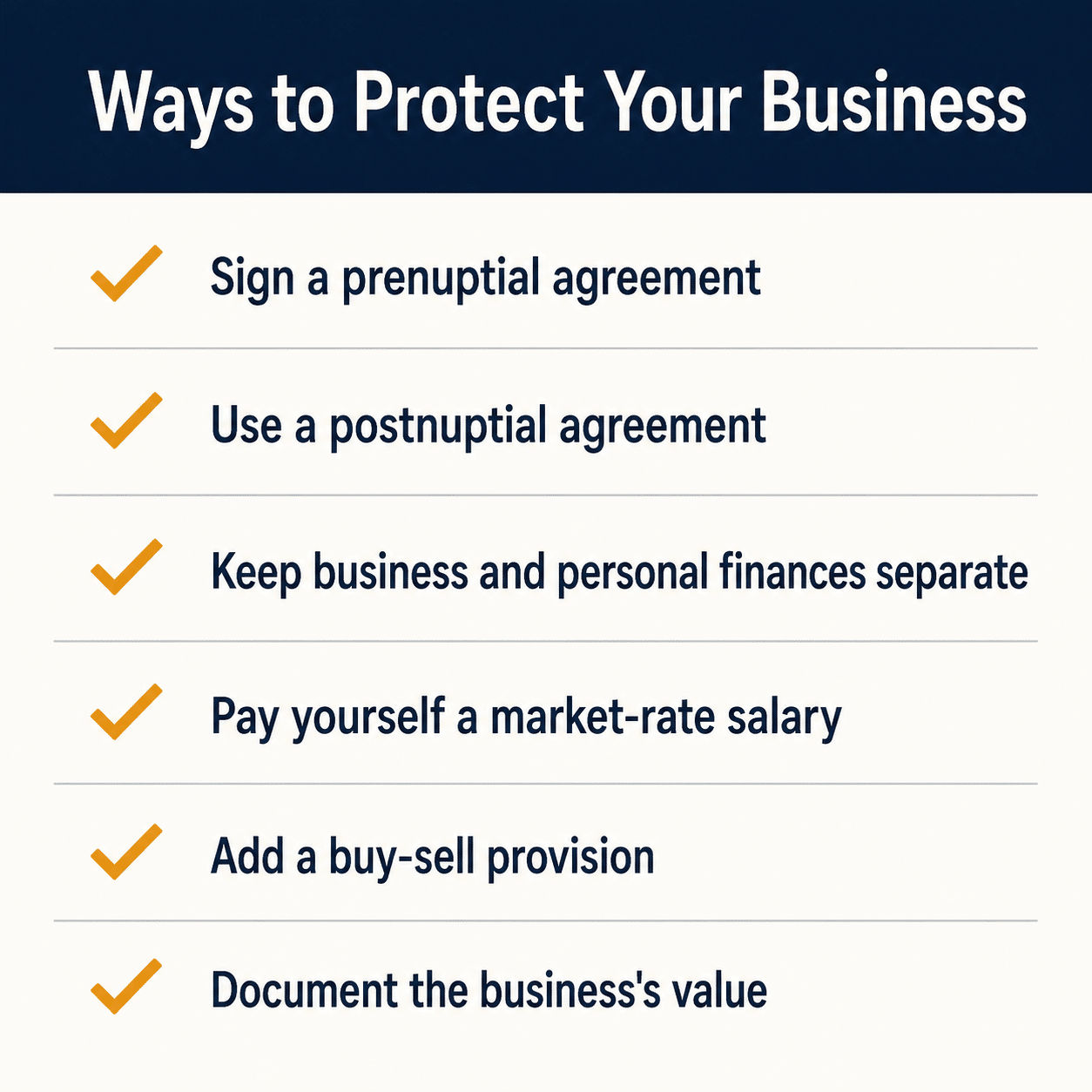 Ways to Protect Your Business in a Divorce